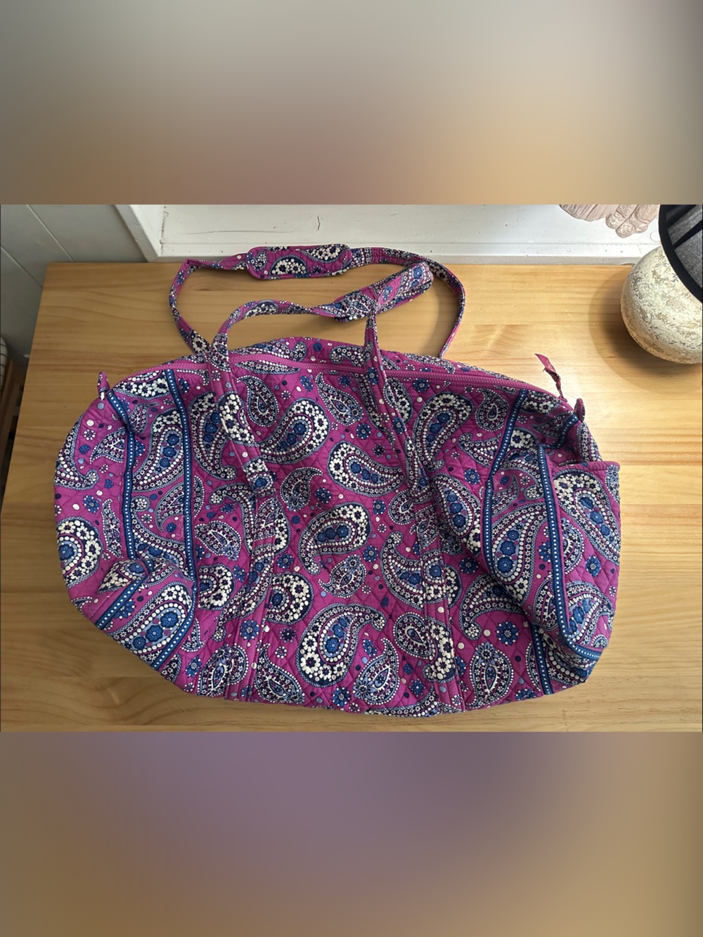 Vera Bradley Paisley Quilted XL Duffle